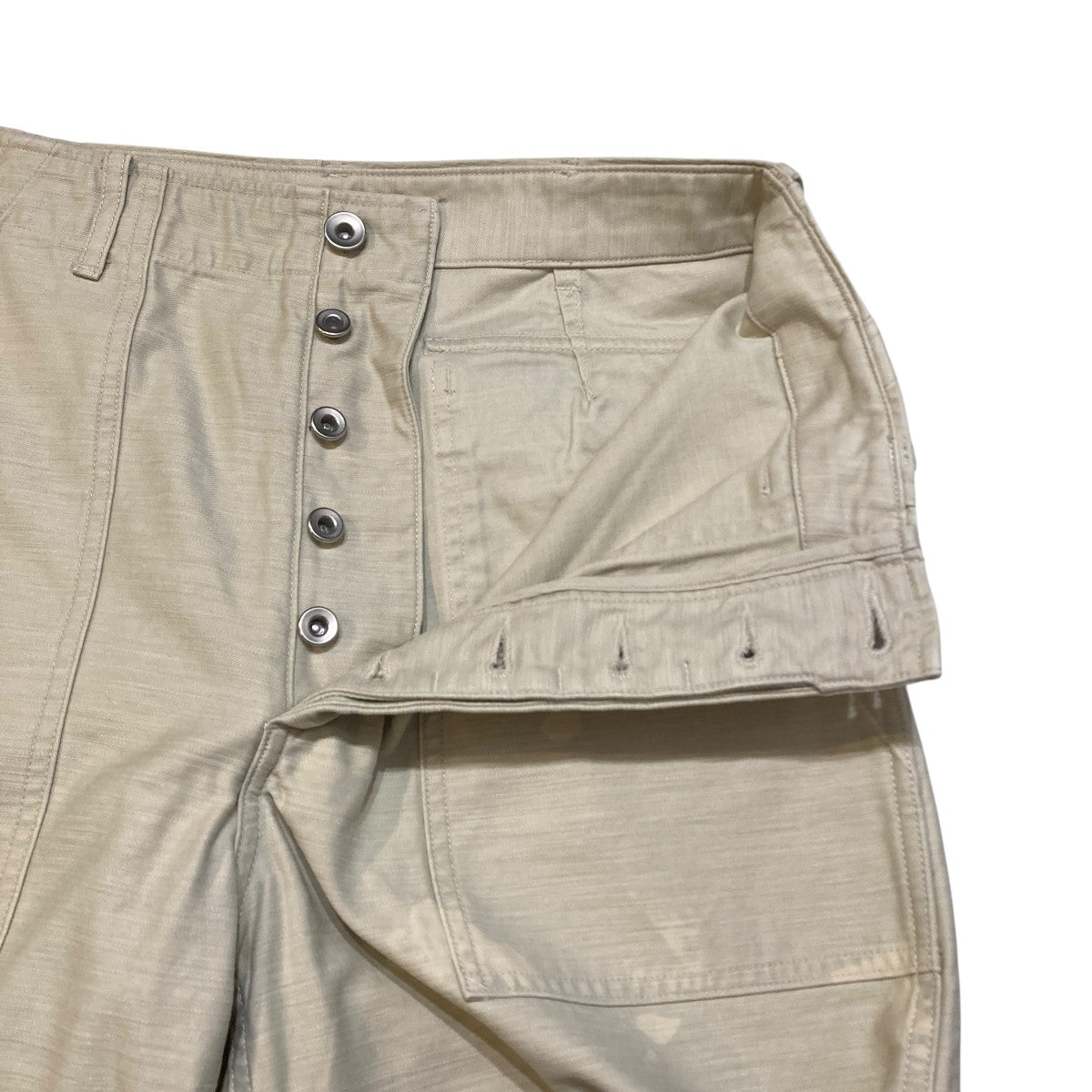WASHED BAGGY SATIN BLEACHED BAKER PANTSパンツA25AP01BP
