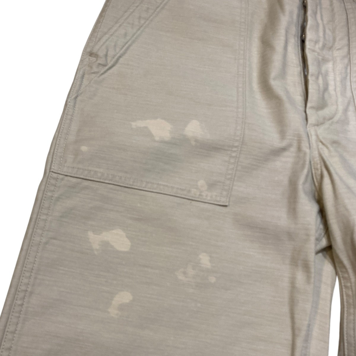 WASHED BAGGY SATIN BLEACHED BAKER PANTSパンツA25AP01BP