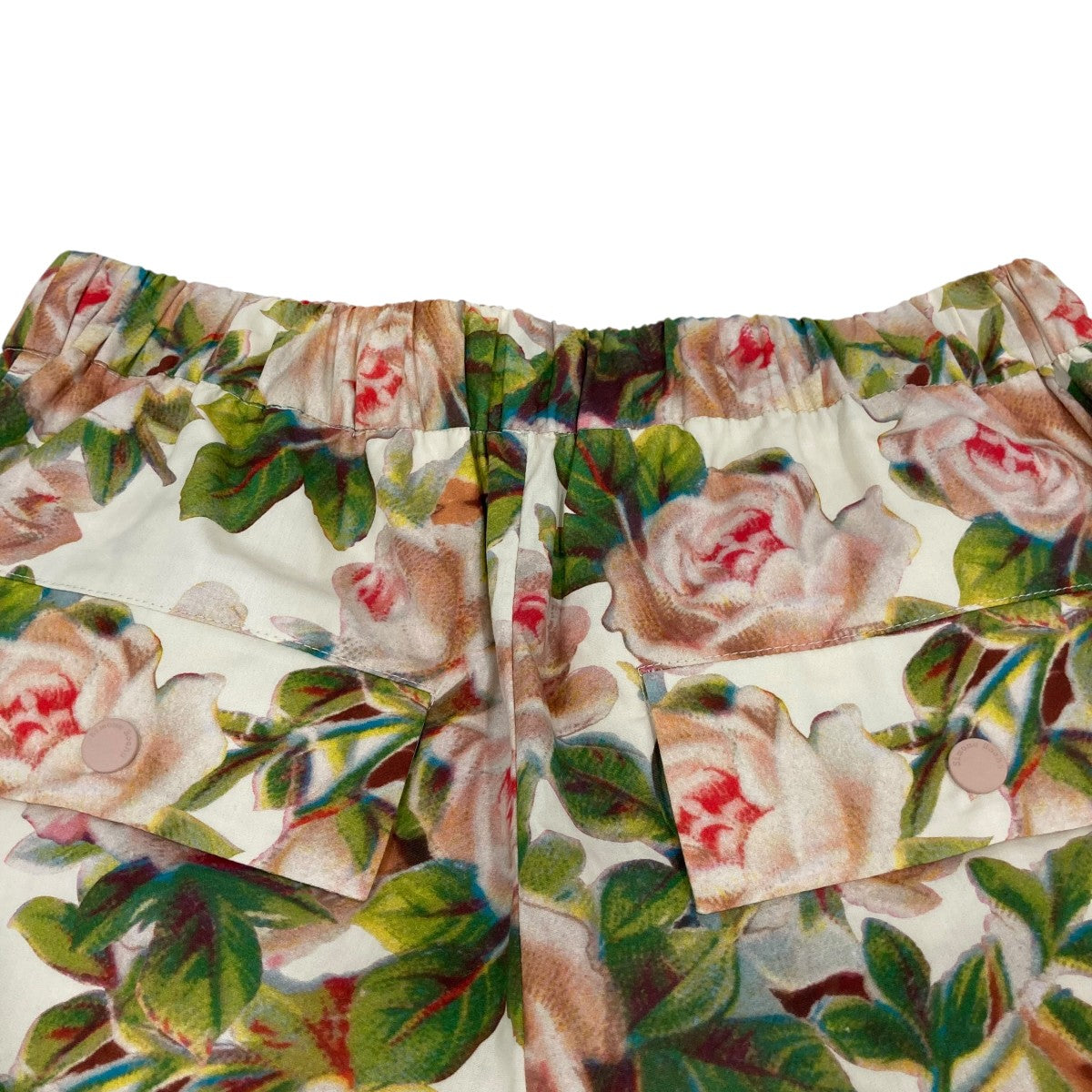 ROSE PRINTED MULTI POCKET CARGO DRAWSTRING SHORTSハーフパンツ4172 1268