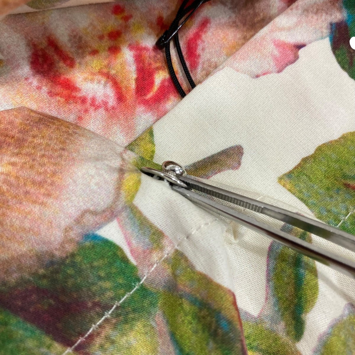 ROSE PRINTED MULTI POCKET CARGO DRAWSTRING SHORTSハーフパンツ4172 1268