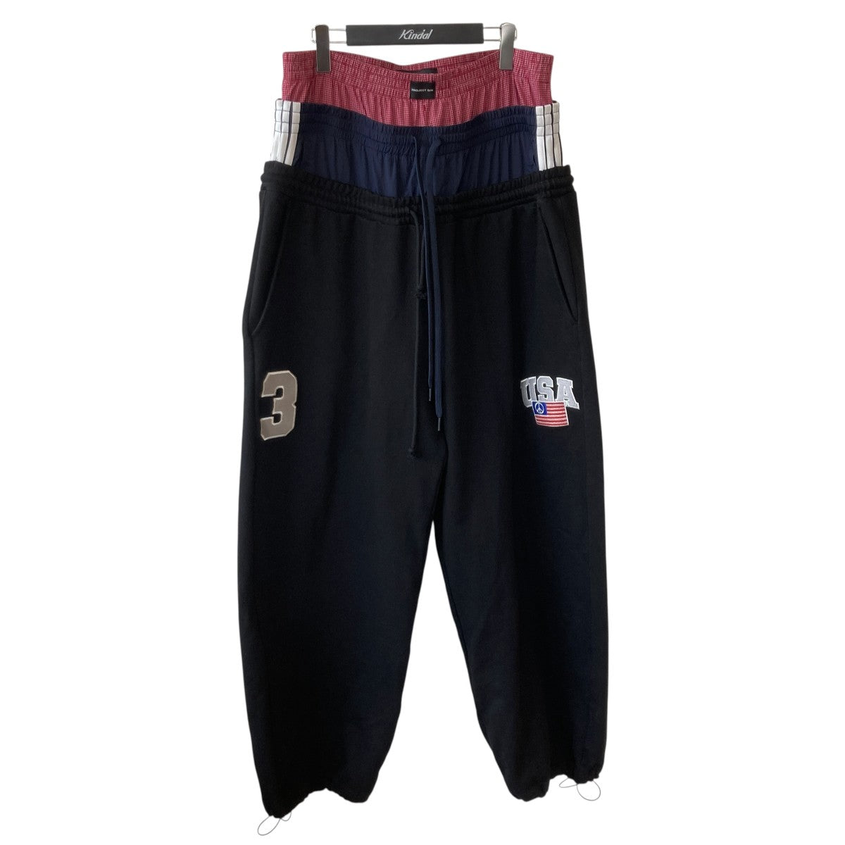 3 layered sweat pantsレイヤードパンツ