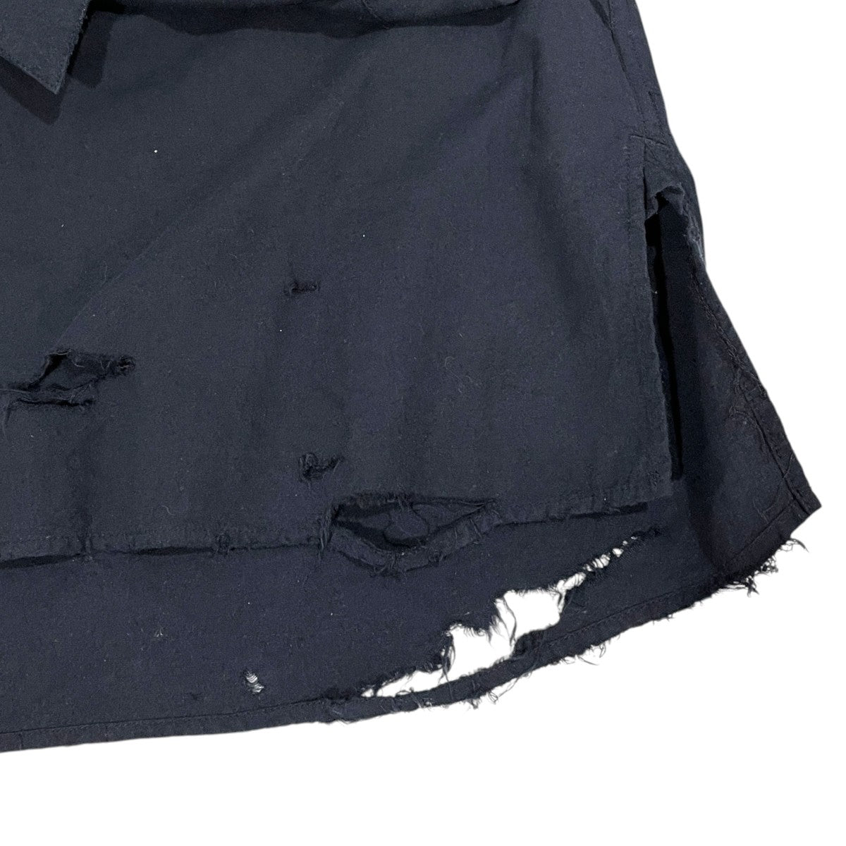 26SS ダメージ加工オープンカラーシャツ C／S BOXY SHIRT EX コットンシルク ボクシー シャツ エクスクルーシブ ANC-GRD-SH01