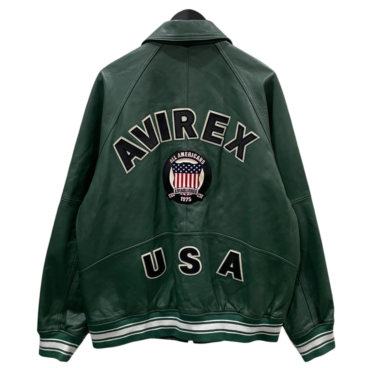 AVIREX 22AW バーシティ ライト シグネチャー レザージャケット VARSITY LIGHT SIGNATURE LEATHER JACKET 6121039 古着・中古-2枚目のアイテム画像
