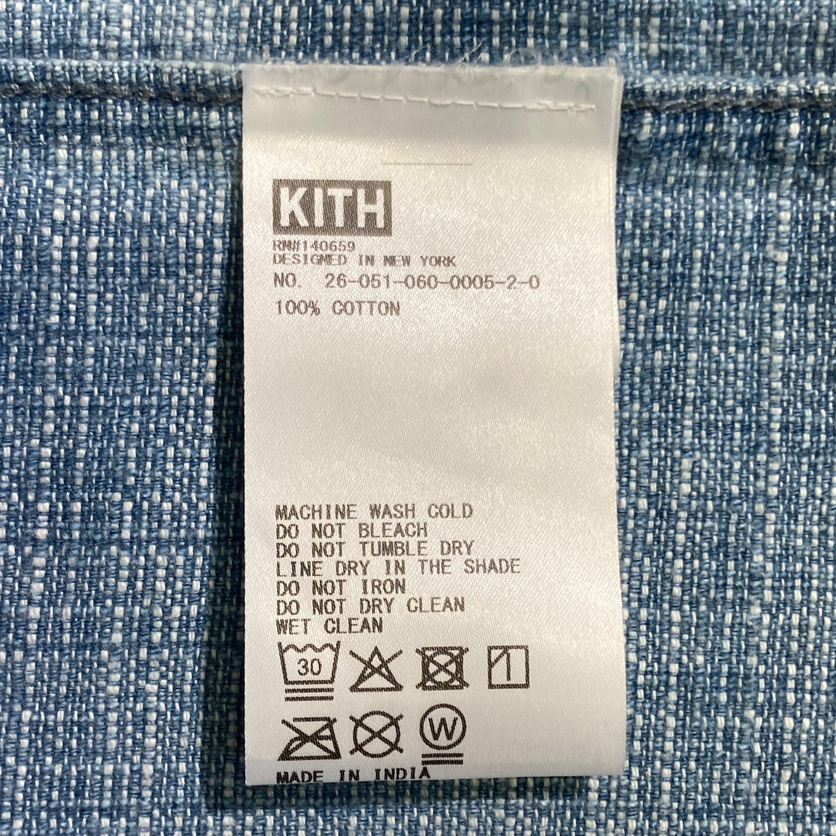 Textured Indigo Paxton Zip Front Shirtジップシャツkhm034809-415