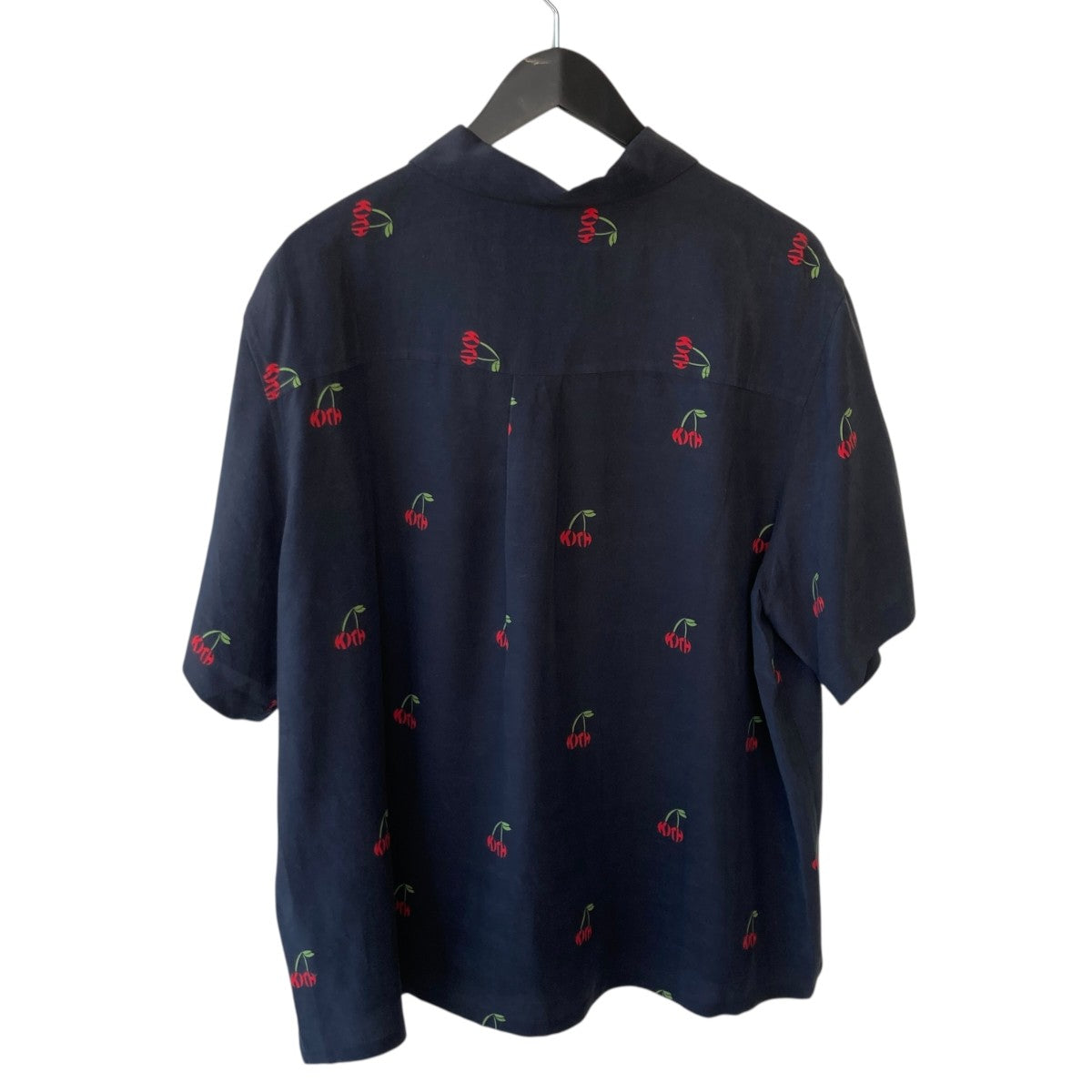 Printed Cherry Cupro Linen Beckham Buttondown半袖シャツkhm035086-001