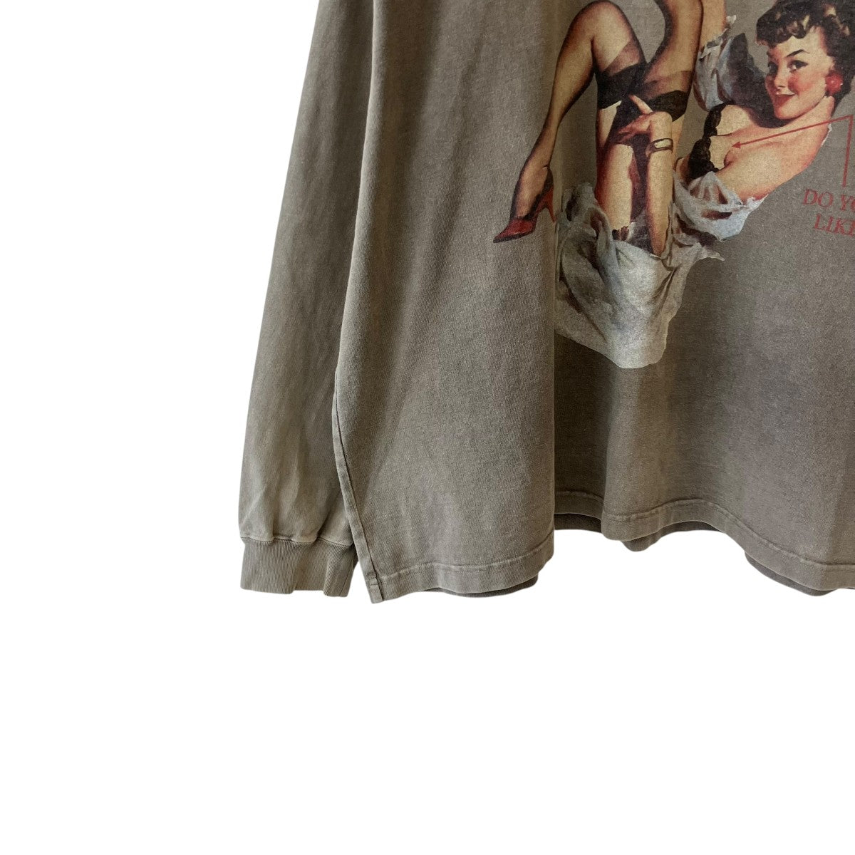 DAIRIKU 20AWPinup Girl LONG SLEEVE TEE長袖Tシャツ20AW C-5 古着・中古-4枚目のアイテム画像