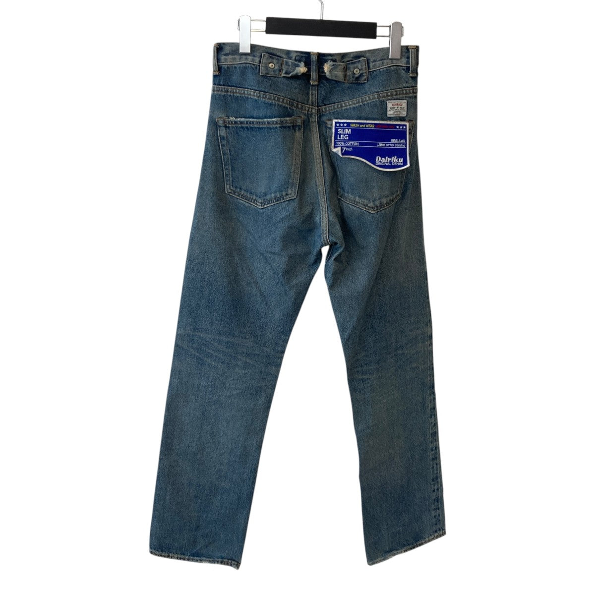 DAIRIKU 21SSLeather Patch Work Slim Denim Pantsデニムパンツ21SS B-6 古着・中古-2枚目のアイテム画像