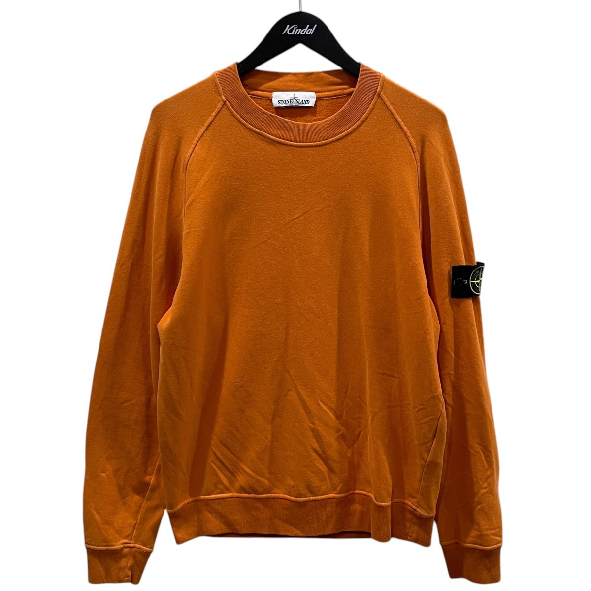 STONE ISLAND 加工スウェットトレーナー Garment Dyed Cotton Fleece Crewneck ガーメントダイ コットンフリースクルーネック 711560938 古着・中古-1枚目のアイテム画像