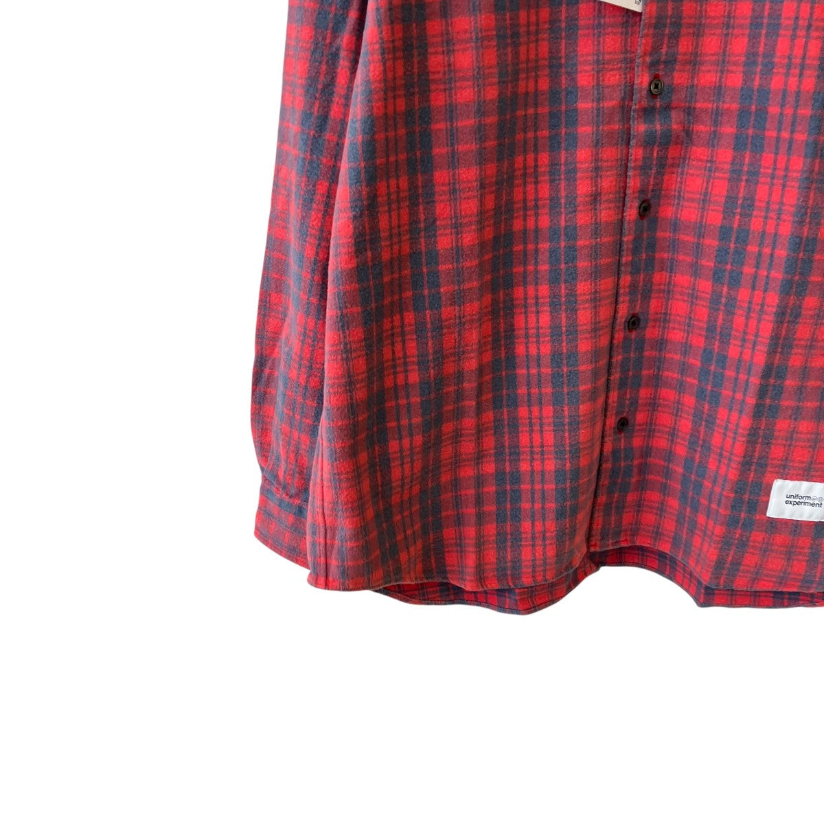 uniform experiment FADE SHIRTチェック長袖シャツUE-260047 古着・中古-4枚目のアイテム画像