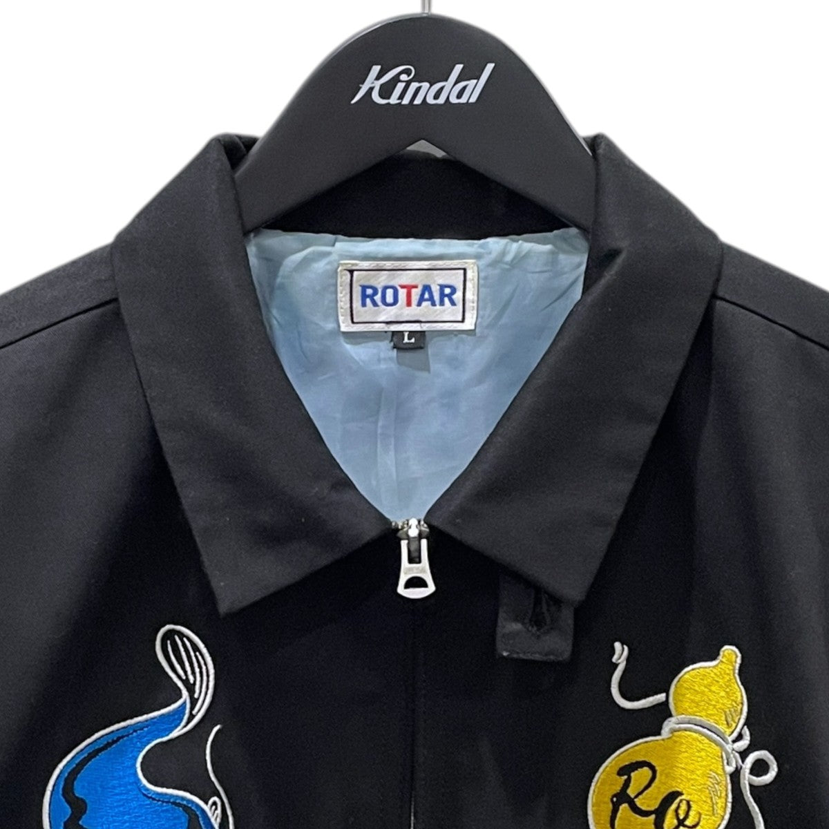 ROTAR ジップアップジャケット 「Catfish×Snowy heron」スカジャン 古着・中古-3枚目のアイテム画像