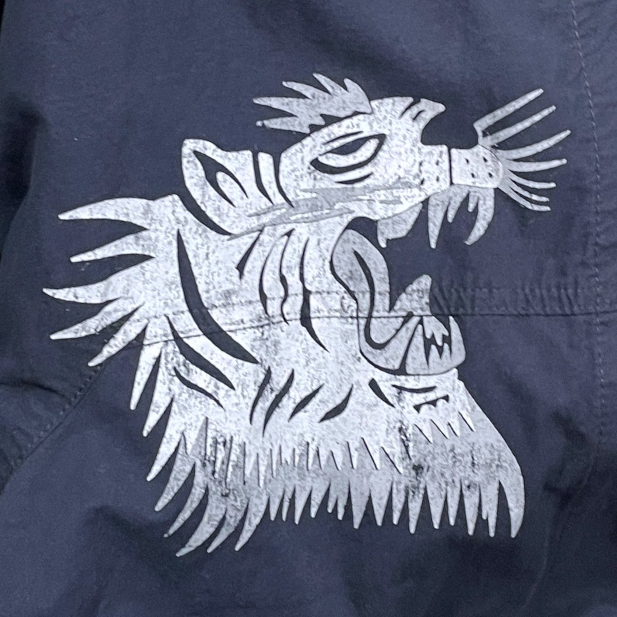 21SS タイガープリントノーカラーシャツ SUKAJAN TIGER SHIRT スカジャンタイガーシャツ ES12SH-04