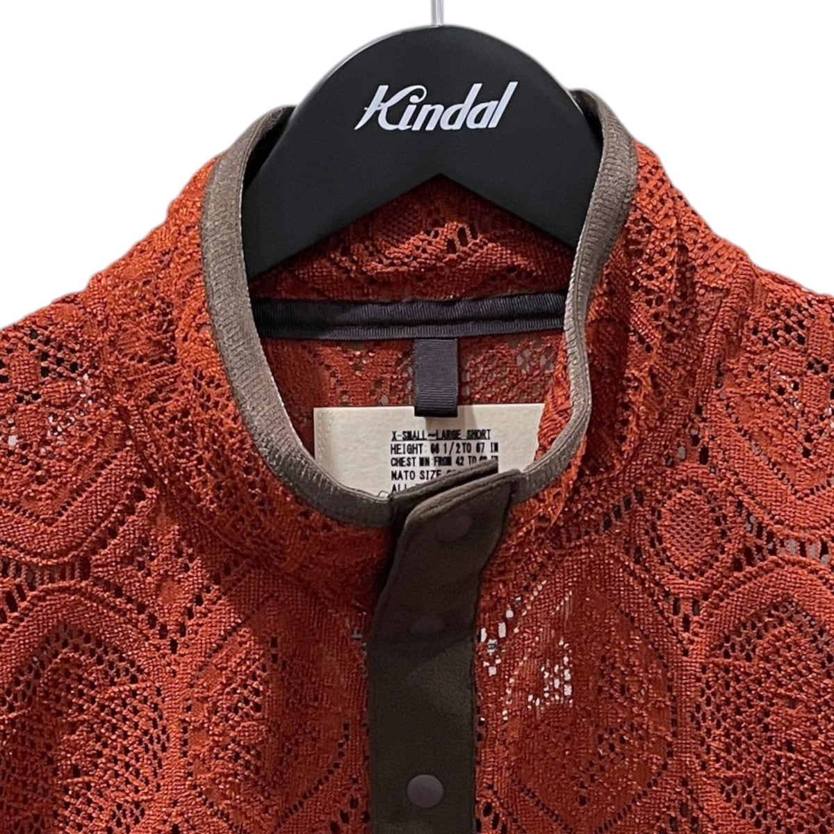 elephant TRIBAL fabrics 24AW レース編みニットポロシャツ Sensual Snap T - LACE センシュアル スナップT レース E03-ST24F 古着・中古-3枚目のアイテム画像