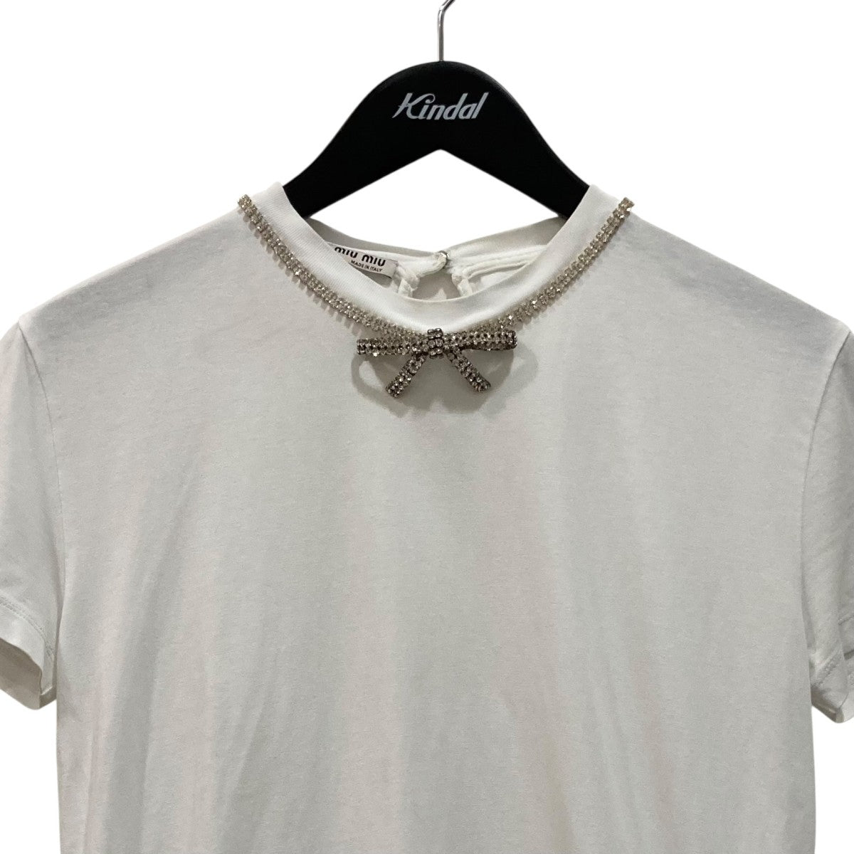 ビジューリボン半袖ＴシャツMJN137