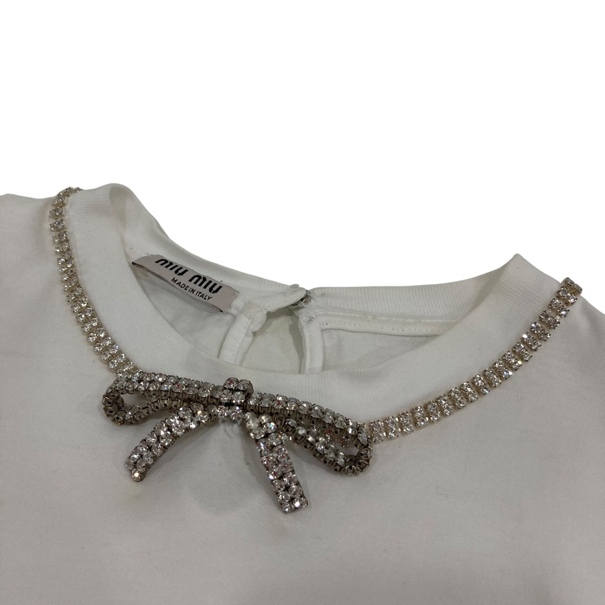 ビジューリボン半袖ＴシャツMJN137