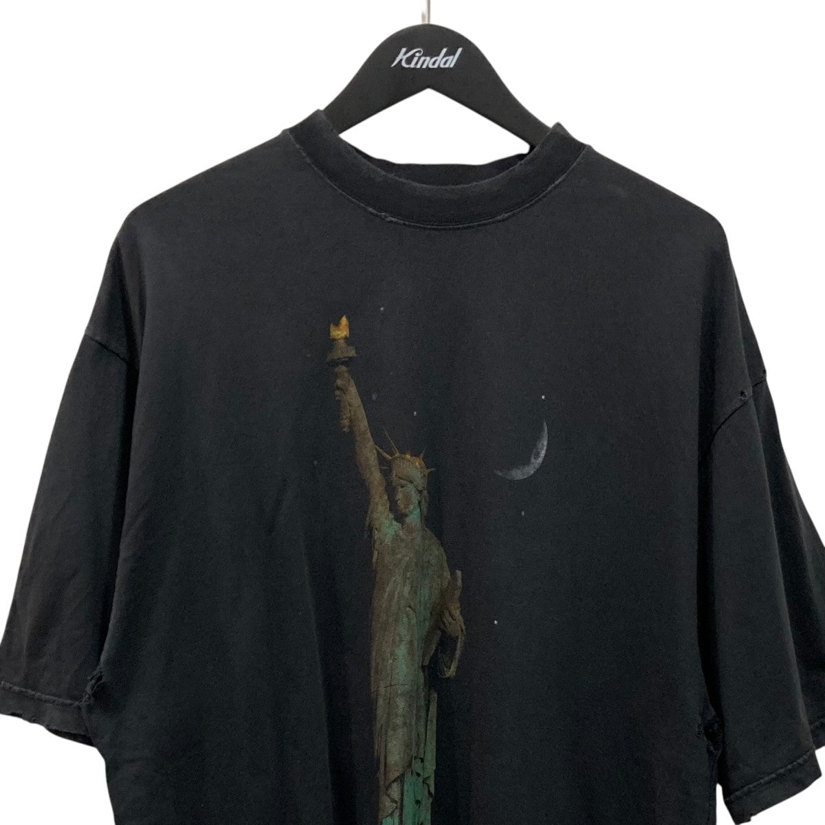 ヴィンテージ加工自由の女神プリント半袖Tシャツ764235 TQVR9