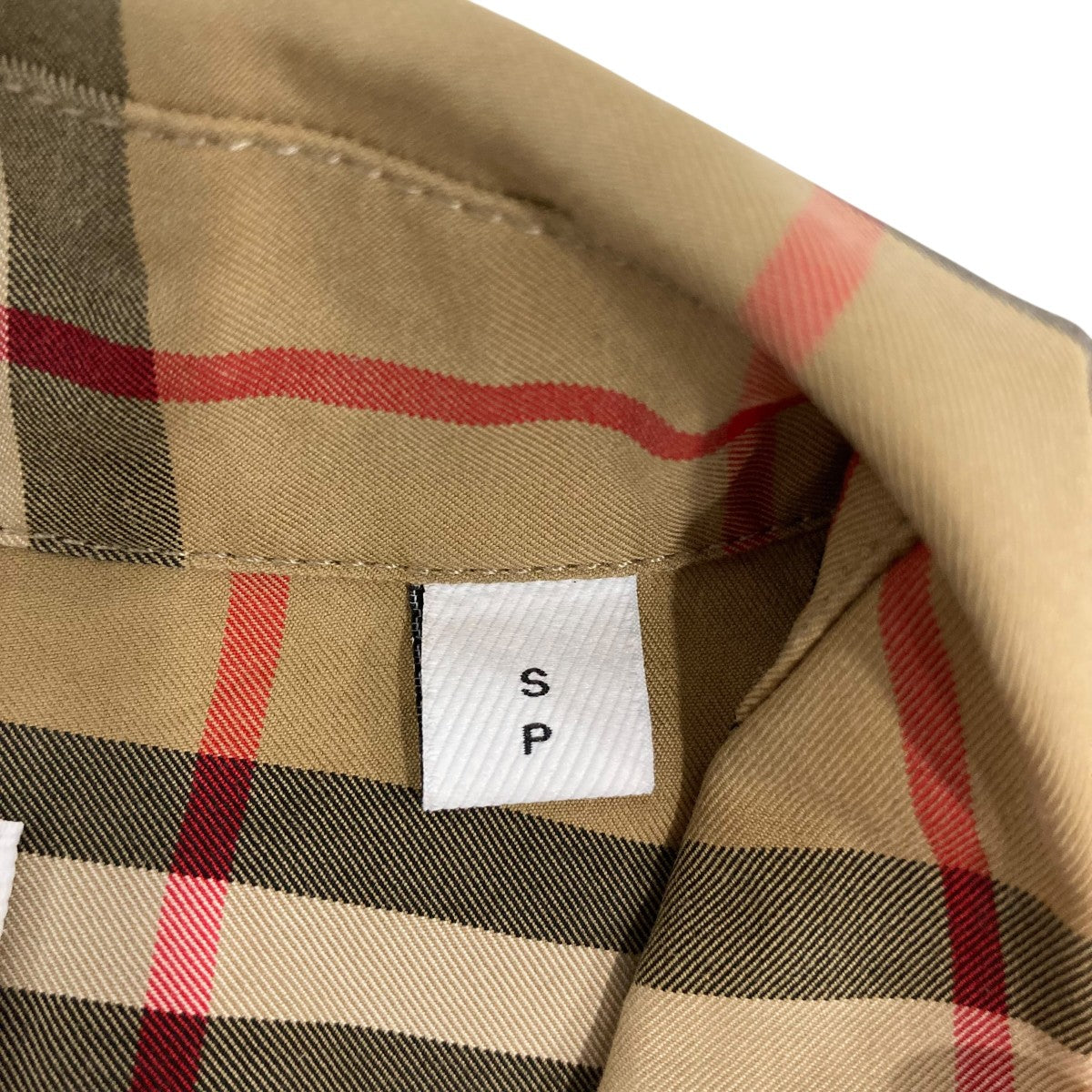 BURBERRY(バーバリー) 半袖シャツ8052446 8052446 レッド×ベージュ
