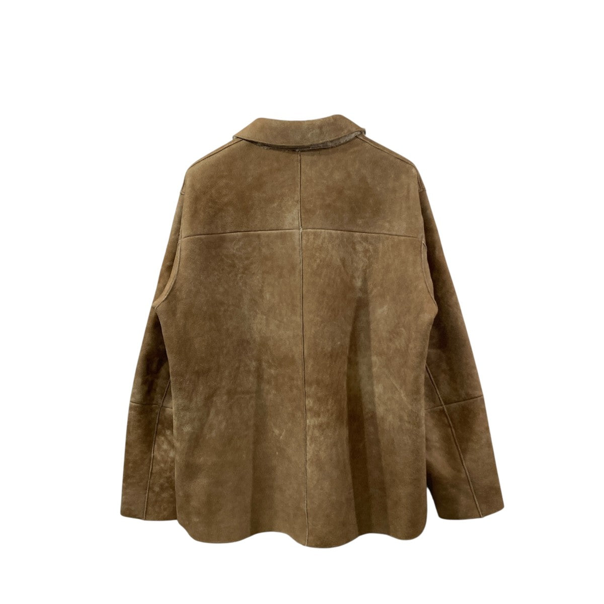 AURALEE MERINO MOUTON SHIRT BLOUSONレザーコートA25AB01SM 古着・中古-2枚目のアイテム画像