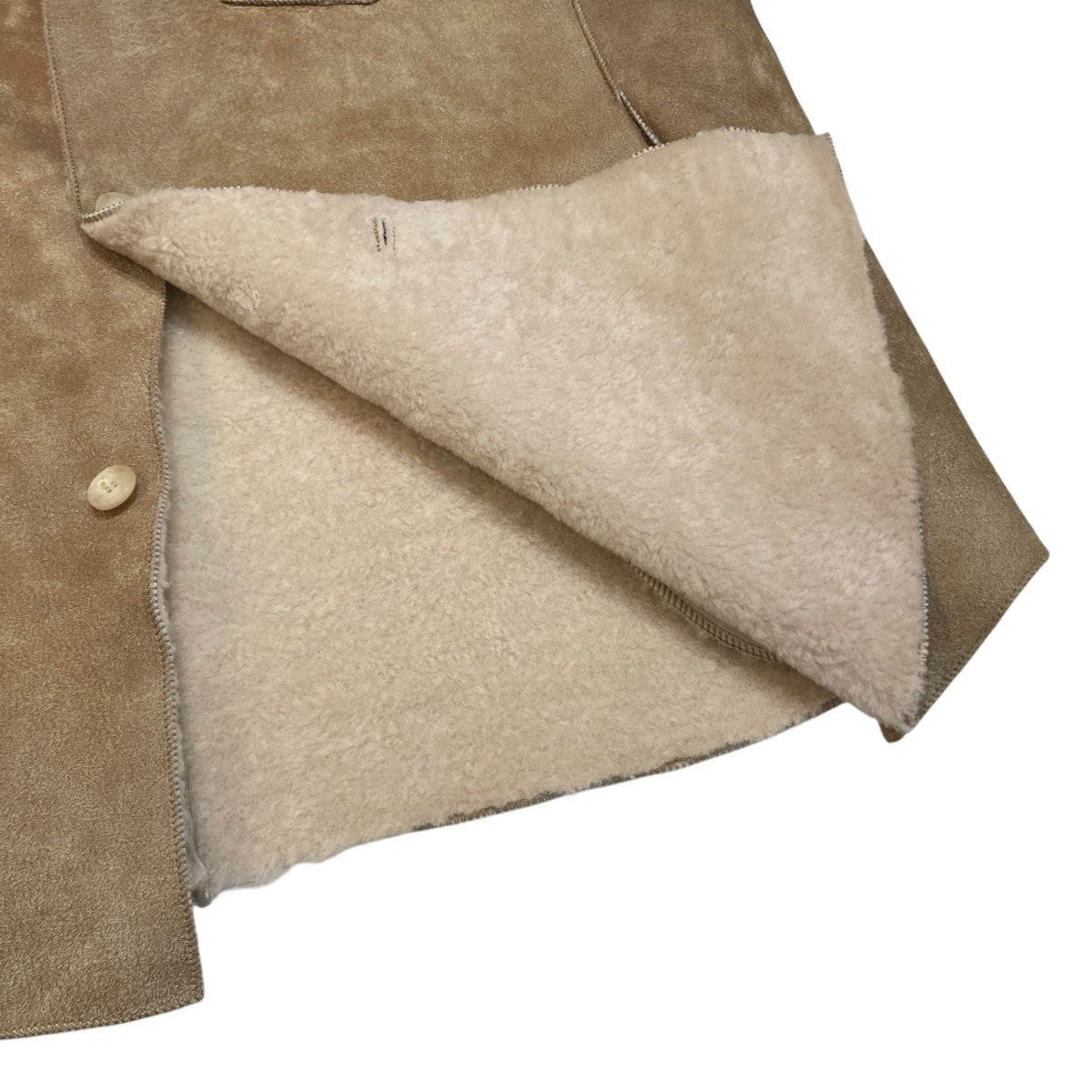 AURALEE MERINO MOUTON SHIRT BLOUSONレザーコートA25AB01SM 古着・中古-7枚目のアイテム画像