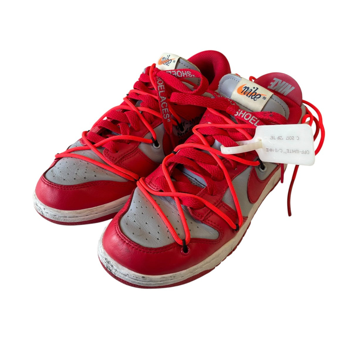 DUNK LOW LTHR OW UNIVERSITY REDローカットスニーカーCT0856-600
