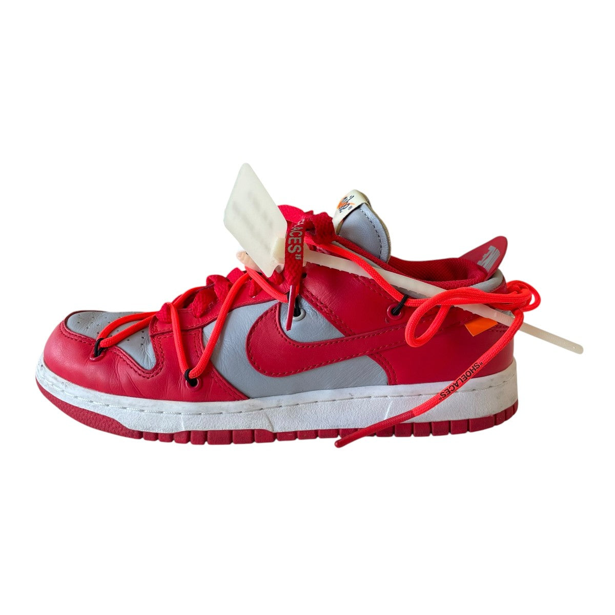 DUNK LOW LTHR OW UNIVERSITY REDローカットスニーカーCT0856-600