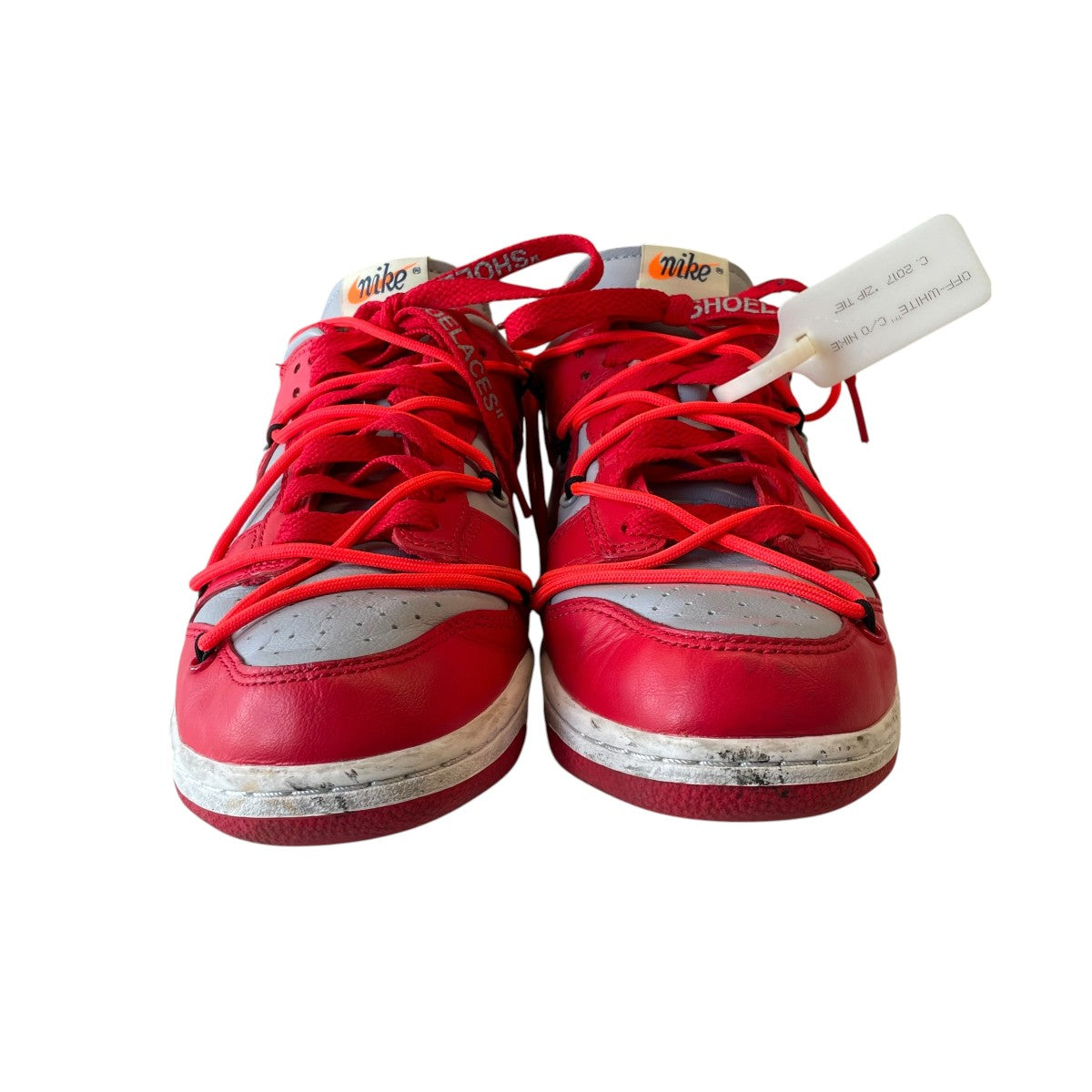 DUNK LOW LTHR OW UNIVERSITY REDローカットスニーカーCT0856-600