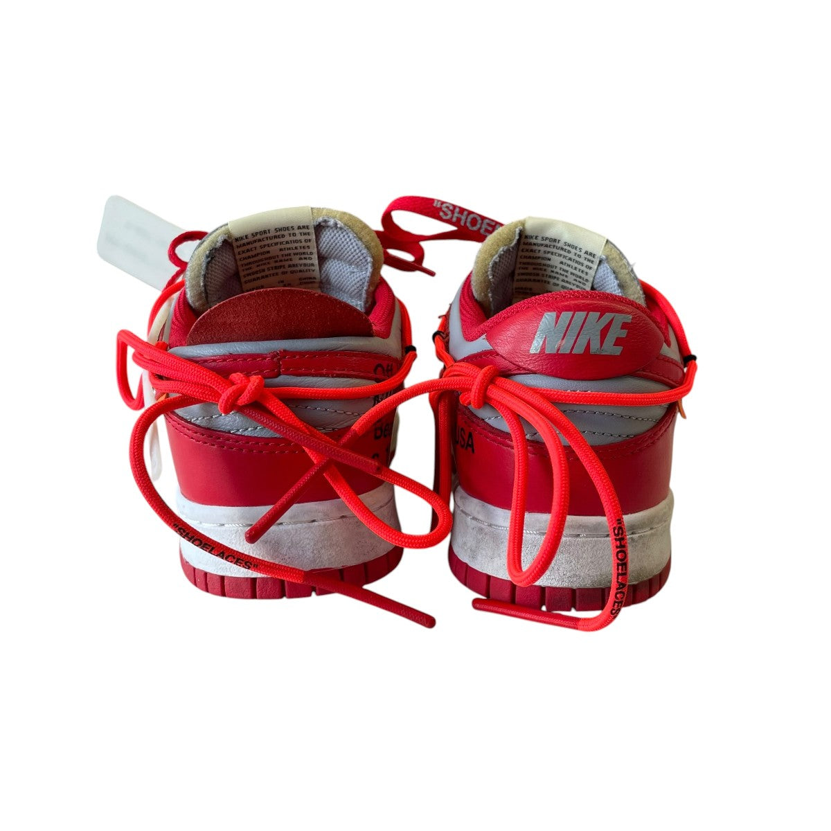 DUNK LOW LTHR OW UNIVERSITY REDローカットスニーカーCT0856-600
