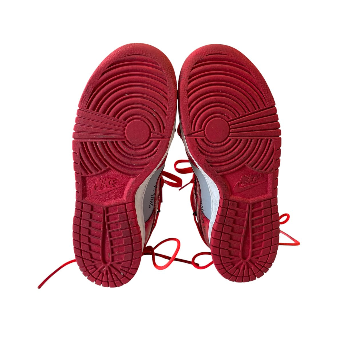 DUNK LOW LTHR OW UNIVERSITY REDローカットスニーカーCT0856-600