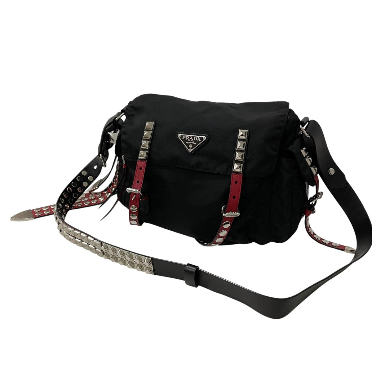 New Vela Studded Nylon Shoulder Bagショルダーバッグ1BD118