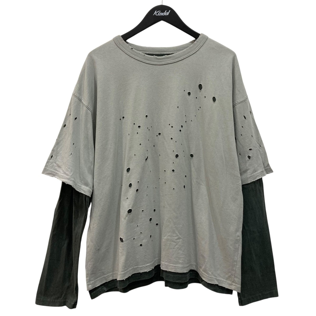 BEAMS Layered Damage Long Sleeve T-Shirt長袖Tシャツ11141174033 古着・中古-1枚目のアイテム画像