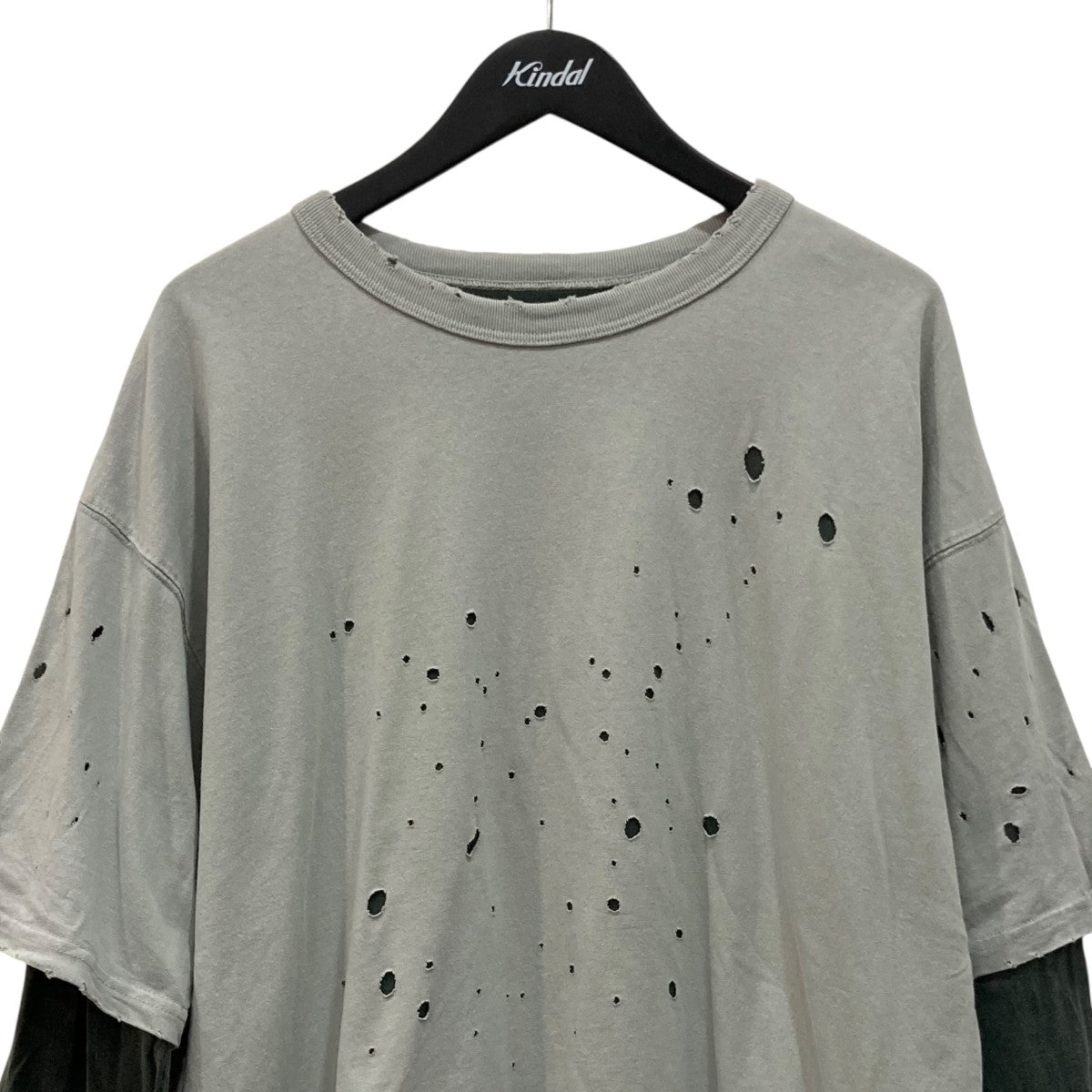 BEAMS Layered Damage Long Sleeve T-Shirt長袖Tシャツ11141174033 古着・中古-2枚目のアイテム画像