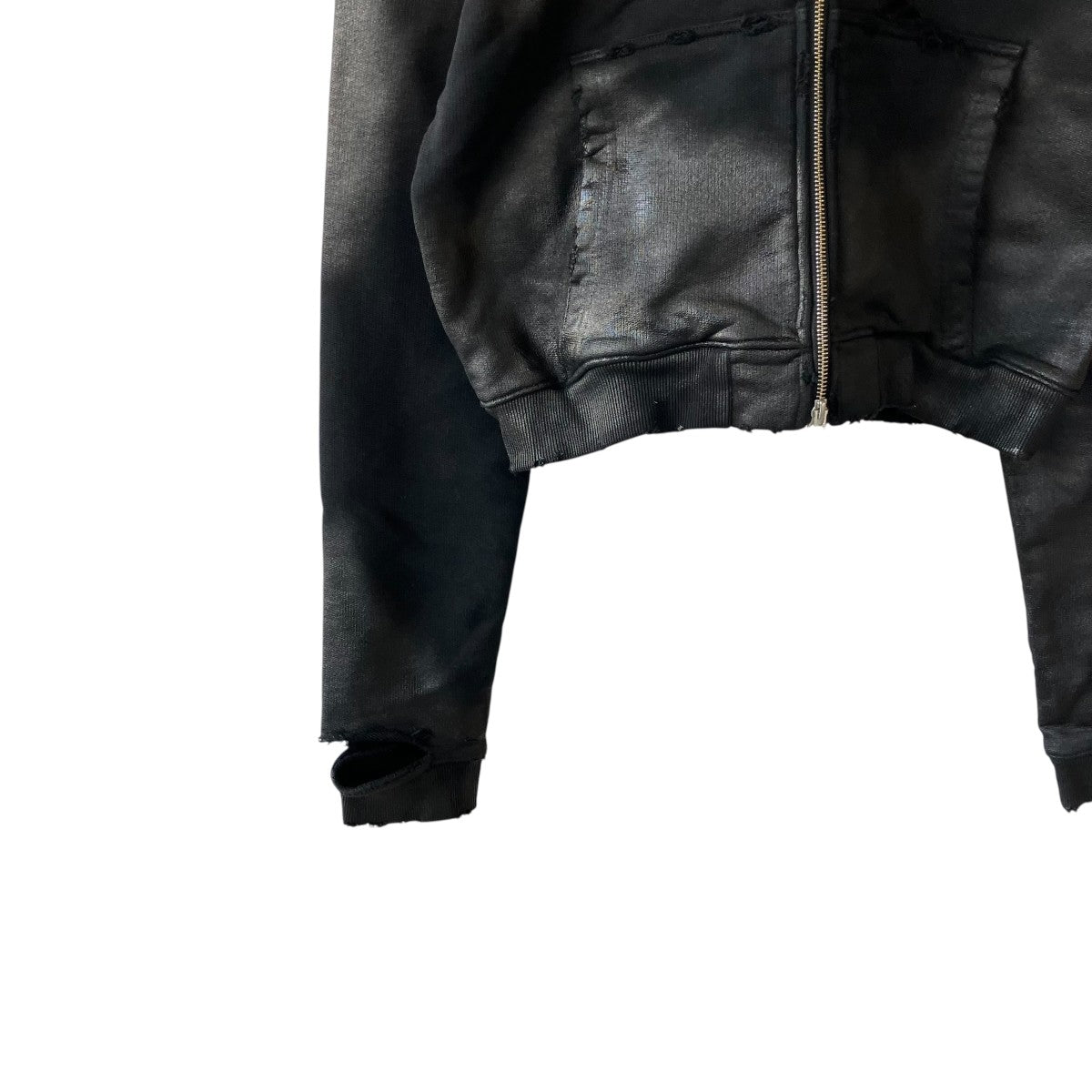 FILTH 26SSNOIR WAXED FULL ZIPジップパーカーFL261SW01 古着・中古-4枚目のアイテム画像