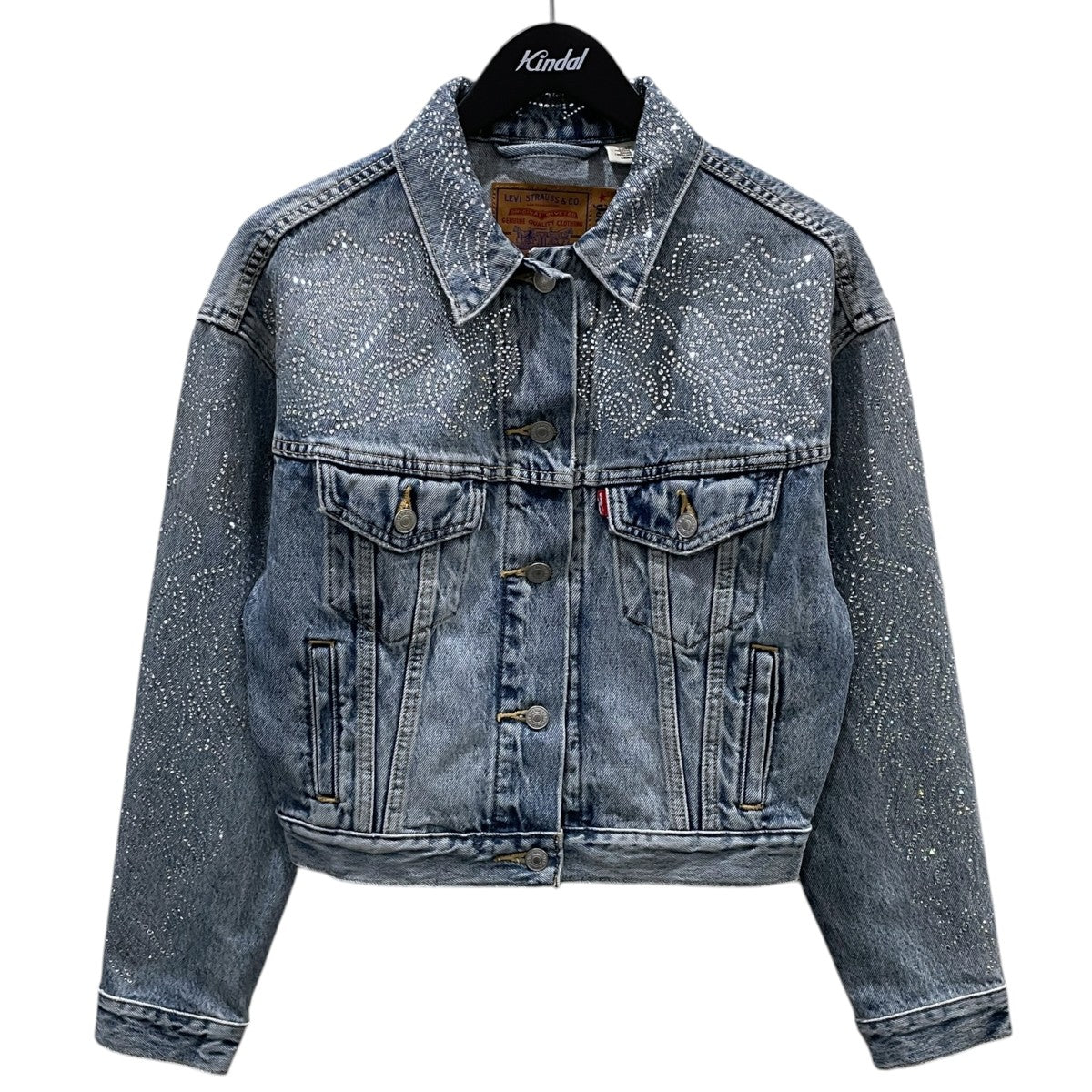 ラインストーンデニムジャケット Shrunken ’90s Trucker Jacket シュルンケン ナインティーズ トラッカージャケット A9456-0005