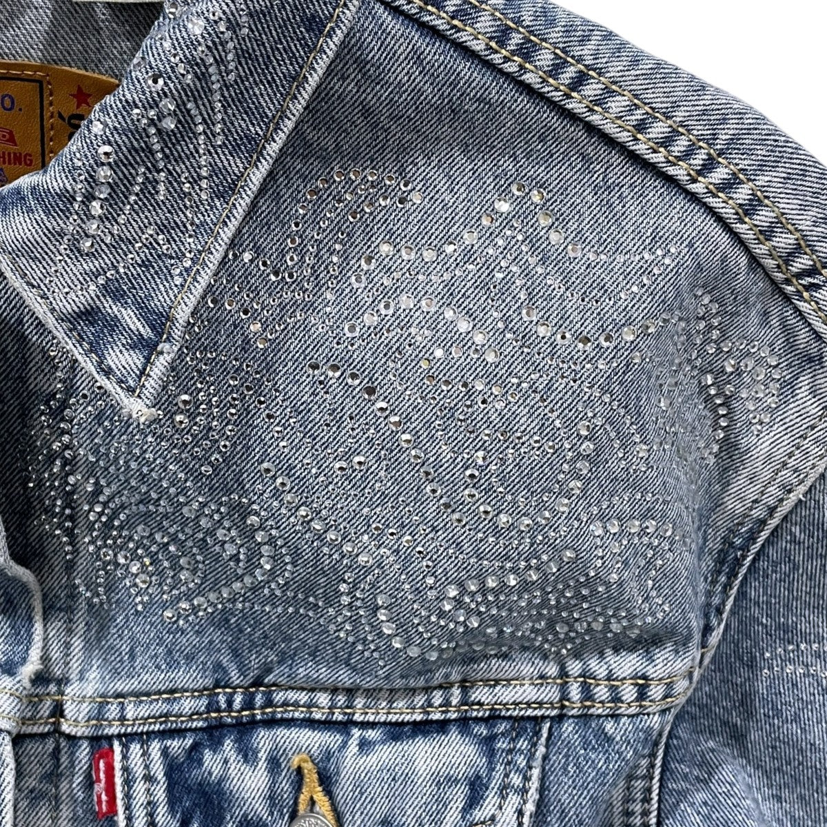 ラインストーンデニムジャケット Shrunken ’90s Trucker Jacket シュルンケン ナインティーズ トラッカージャケット A9456-0005
