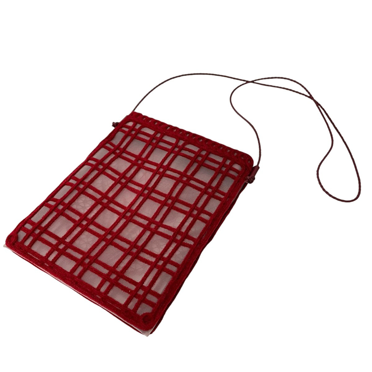 Cording Embroidery Pouch With Leather StrapショルダーバッグMM25FWAC322