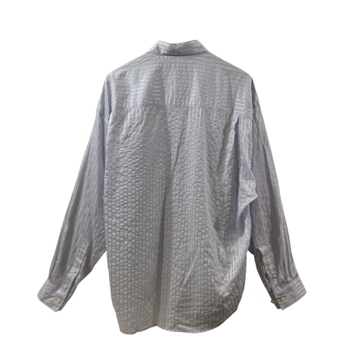 WRIST PATCH SLOUCH SHIRTストライプ長袖シャツRESH-030
