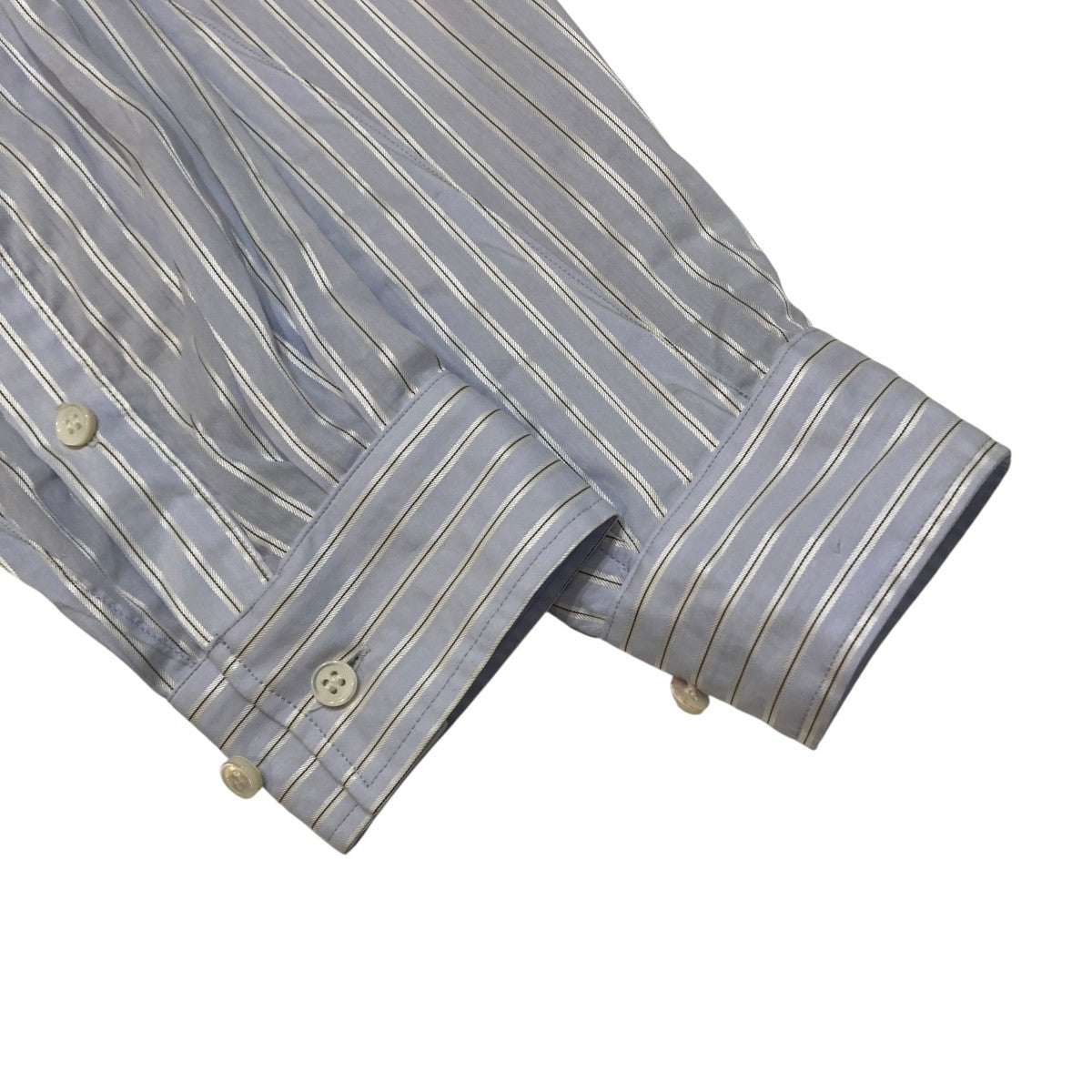 WRIST PATCH SLOUCH SHIRTストライプ長袖シャツRESH-030