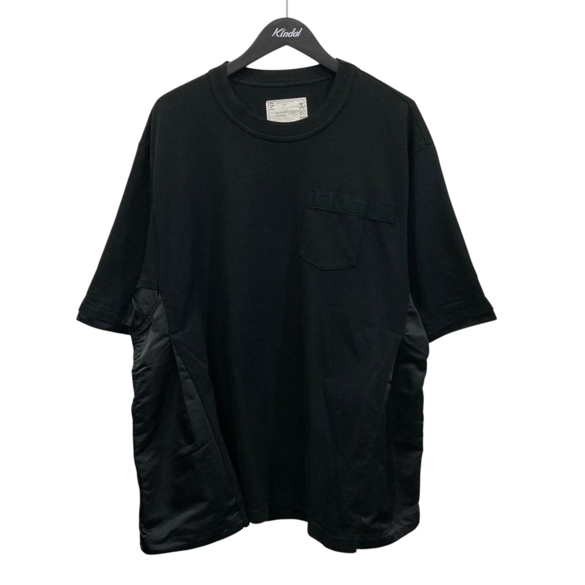 sacai Nylon Twill Mix T-Shirt半袖カットソー2202934M 古着・中古-1枚目のアイテム画像
