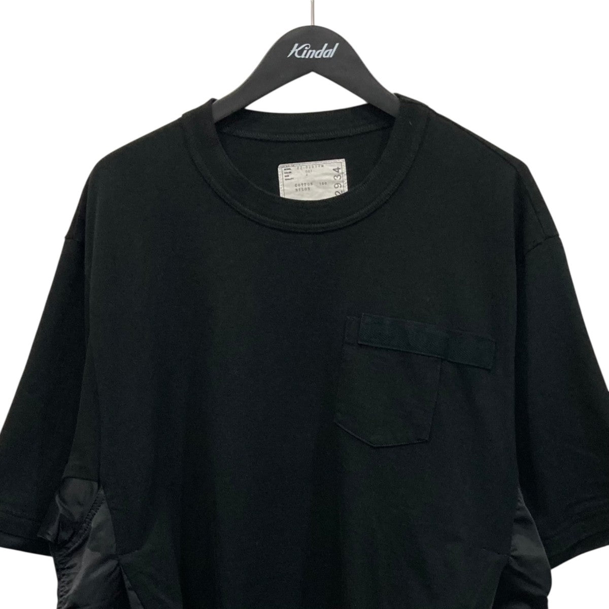 sacai Nylon Twill Mix T-Shirt半袖カットソー2202934M 古着・中古-2枚目のアイテム画像