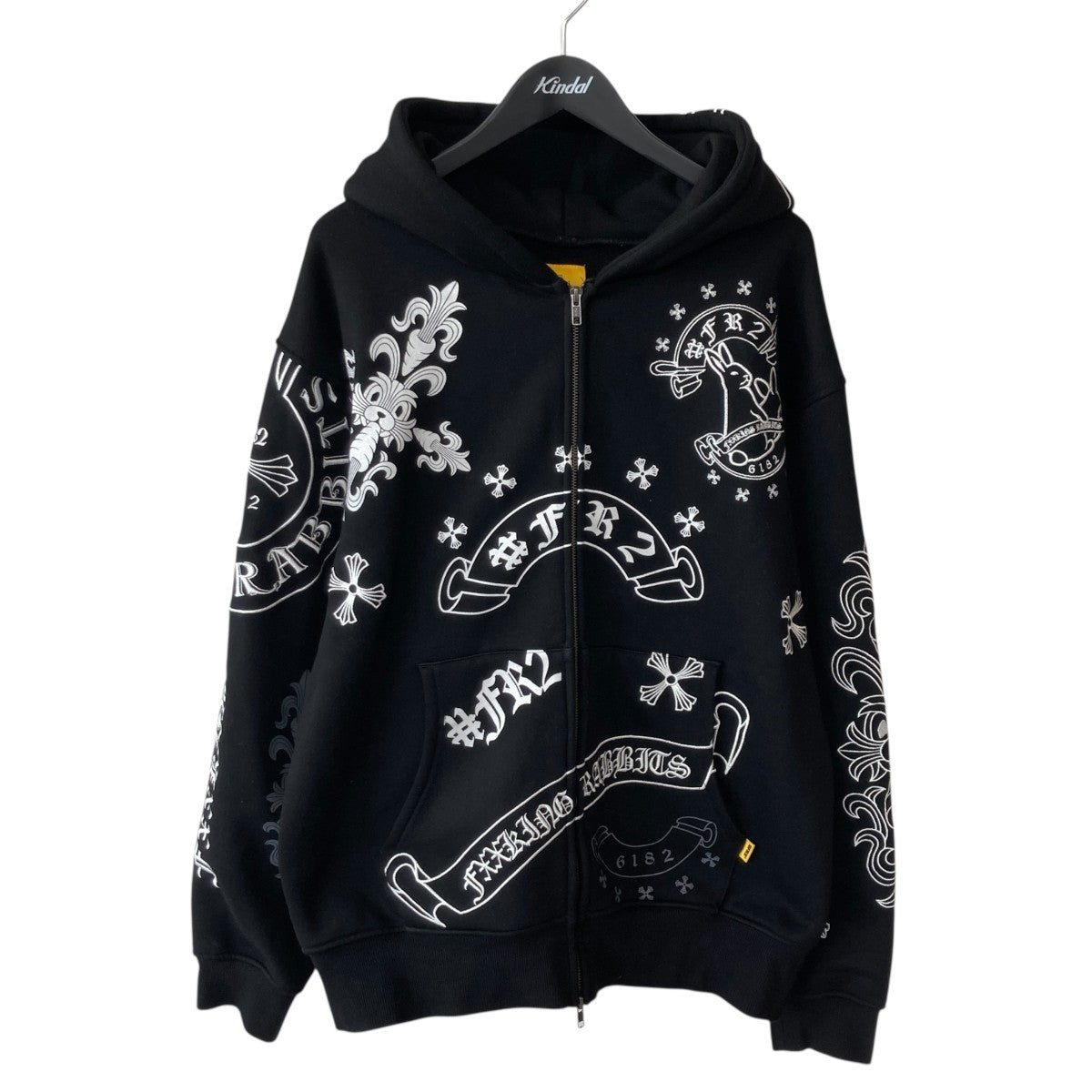 FR2 Cross Rabbits Multi Logo Zip-up HoodieジップパーカーFRC4286 古着・中古-1枚目のアイテム画像