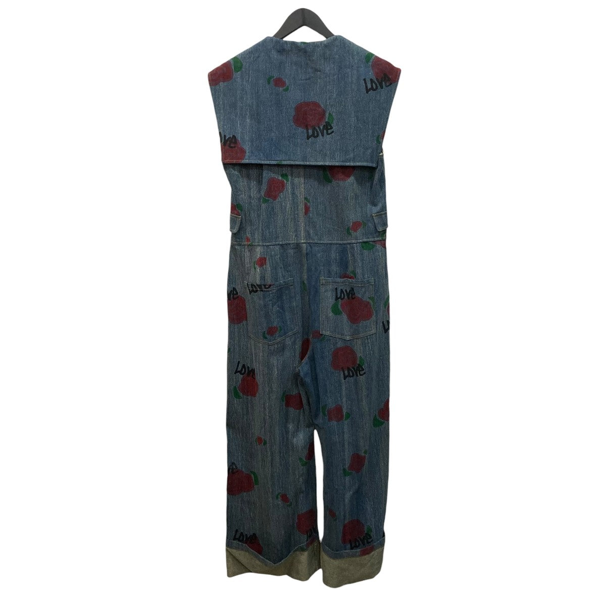 VIVIANO 26SS×JURK rose print denim jumデニムオールインワンVxJSS25JS 古着・中古-3枚目のアイテム画像