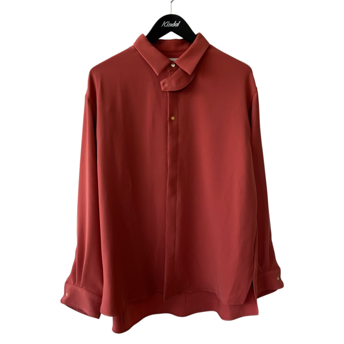 Double satin chin tab shirt長袖シャツ22-AW-018