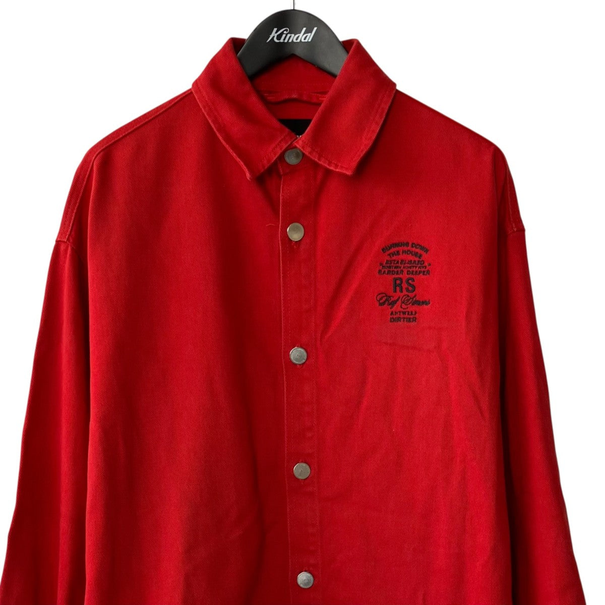 RAF SIMONS BIG FIT DEIM SHIRTデニムシャツ192-727B 古着・中古-2枚目のアイテム画像
