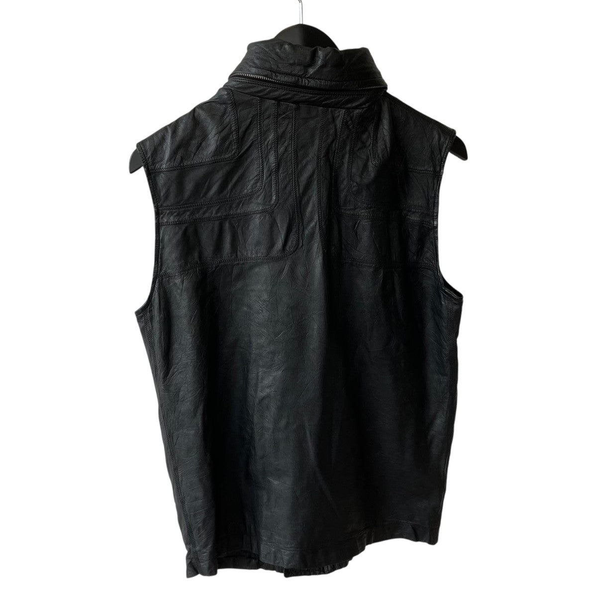 08SSCREATCH LEATHER VESTベストRU3774
