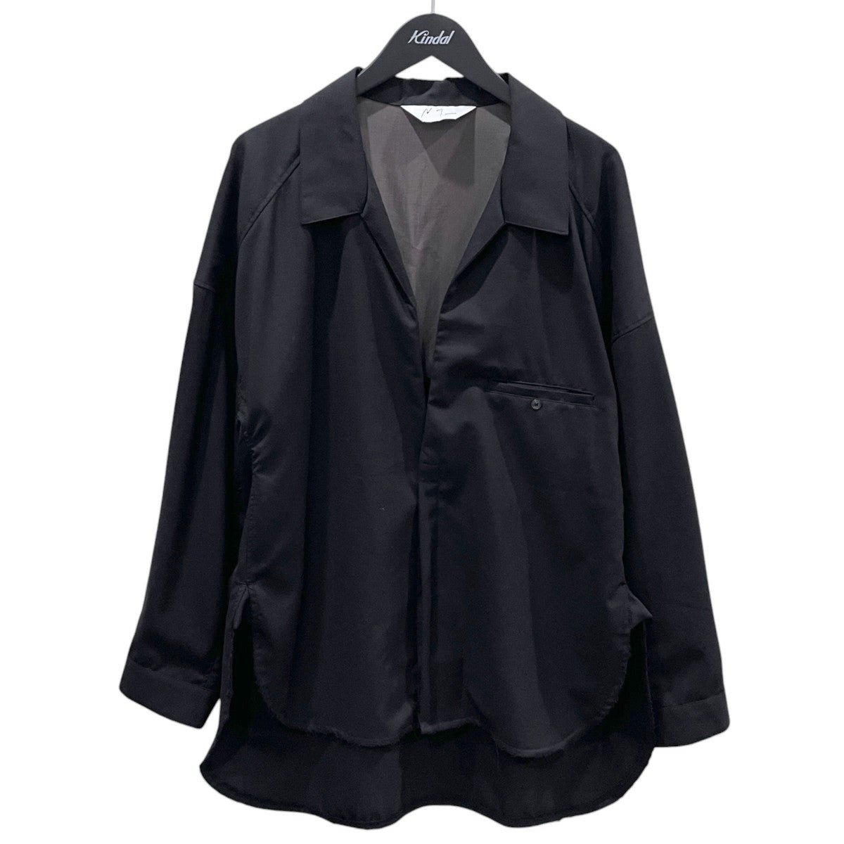 25AW プルオーバーシャツ WASH WOOL LONG SHIRT ウォッシュ ウール ロング シャツ ANC-SH71-B