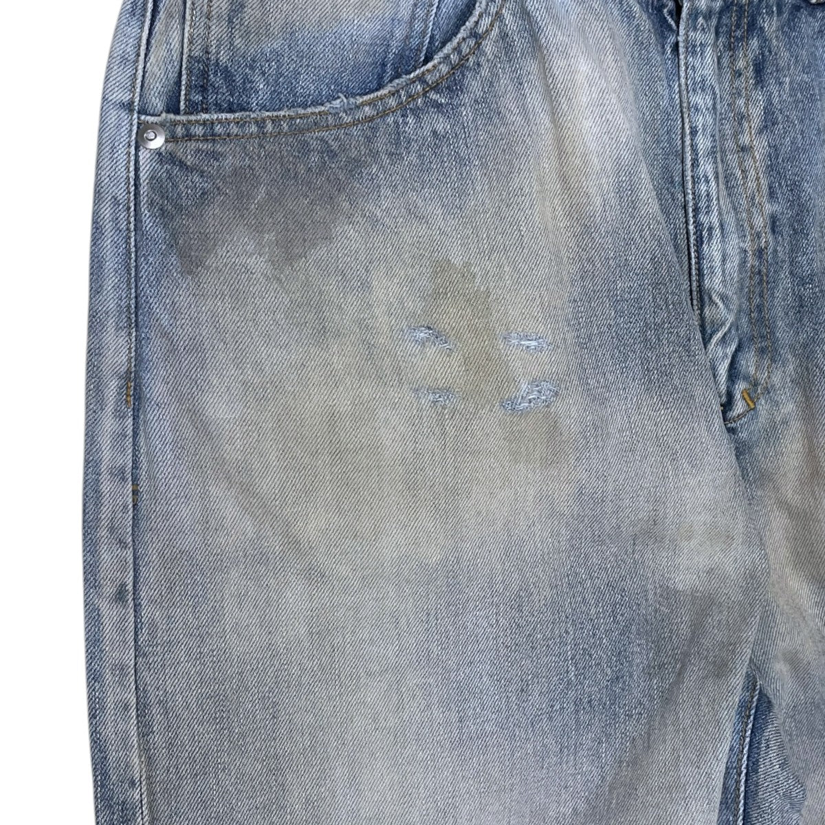 24AW 加工デニムパンツ P／TAPERED 5P DENIM PANTS ピー テーパード ファイブポケット デニムパンツ ANC-PT57-B