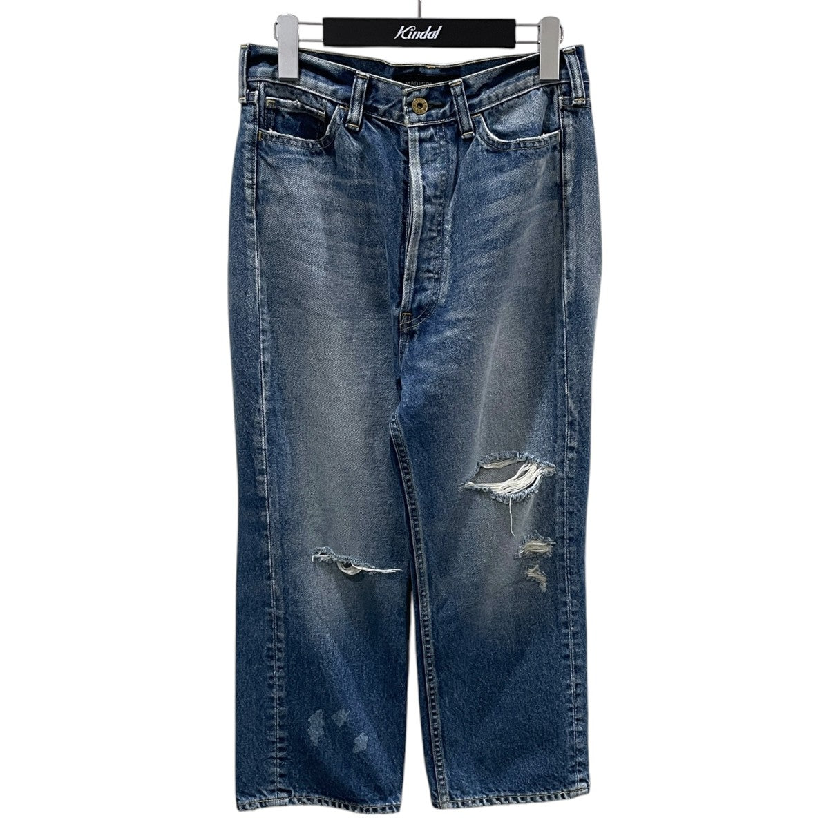 加工クロップドデニムパンツ CRASHED SAROUEL PT DENIM クラッシュド サルエルパンツ デニム MB224-3001