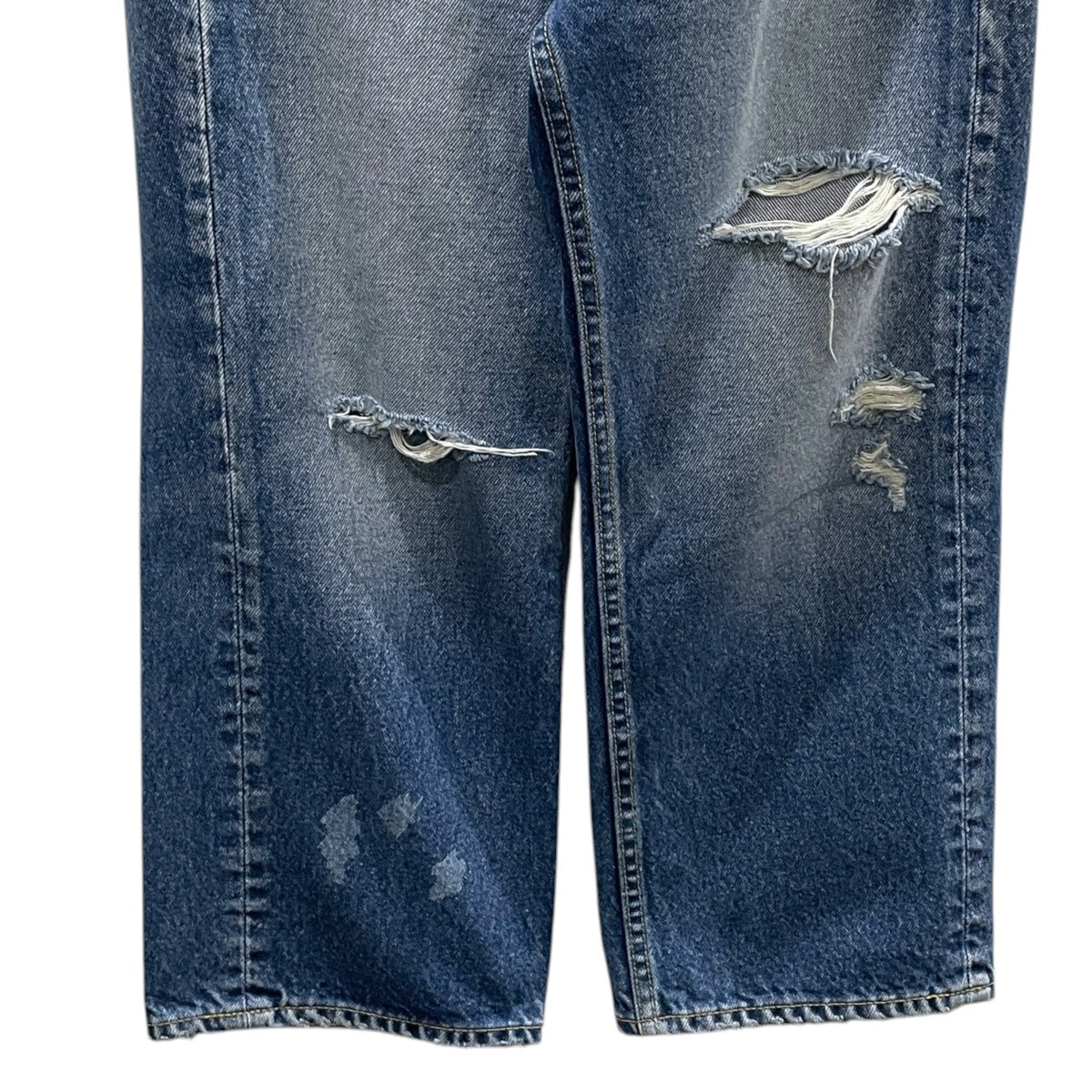 加工クロップドデニムパンツ CRASHED SAROUEL PT DENIM クラッシュド サルエルパンツ デニム MB224-3001