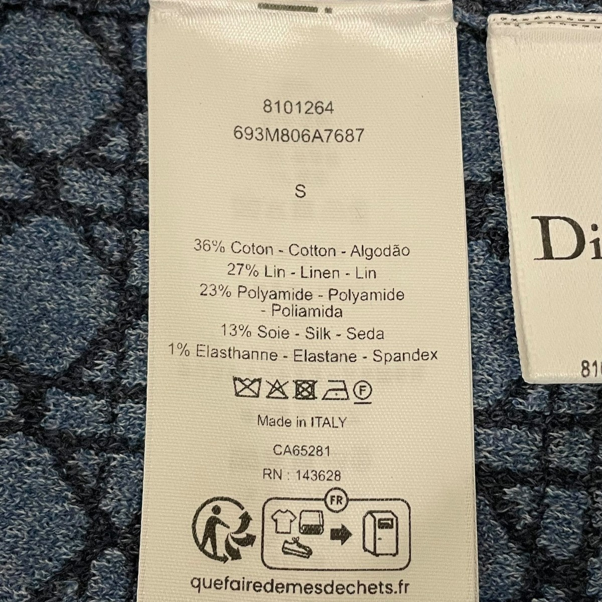 26SSDioriviera カナージュニットポロシャツ693M806A7687