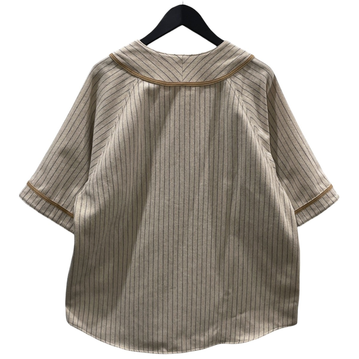 25AW ウールストライプ（細）GREAT WOMEN ベースボールシャツ Wool Stripe (Fine) GREAT WOMEN Baseball Shirt K2509SS047