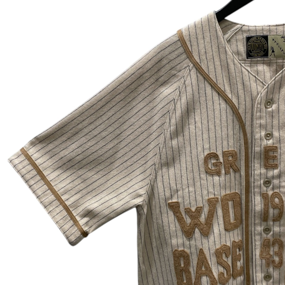 25AW ウールストライプ（細）GREAT WOMEN ベースボールシャツ Wool Stripe (Fine) GREAT WOMEN Baseball Shirt K2509SS047